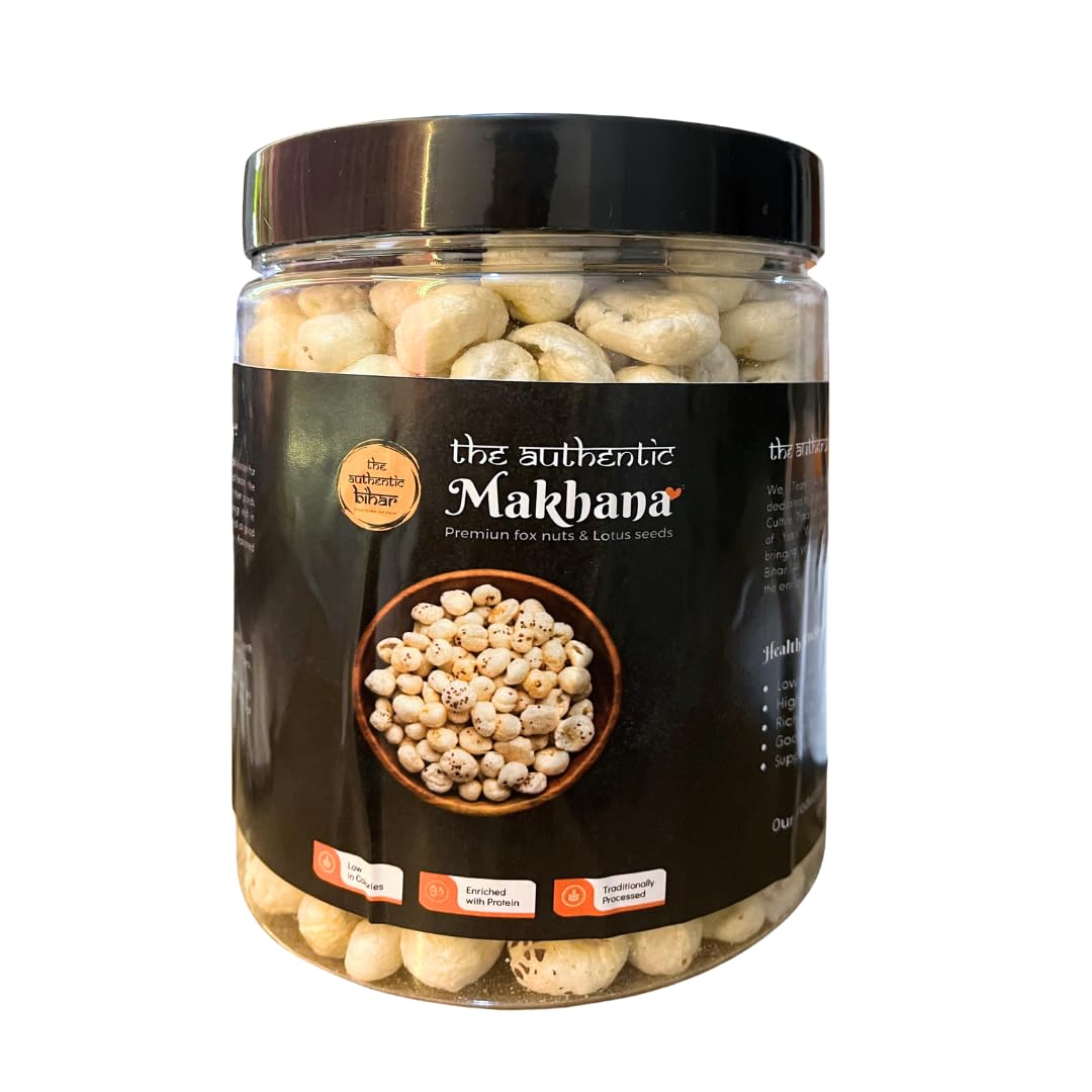 The Authentic Bihar Premium Makhana (Foxnuts) – 100% Natural, Crunchy & Nutritious | Rich in Protein & Fiber | Healthy Snack | 250 GRAM