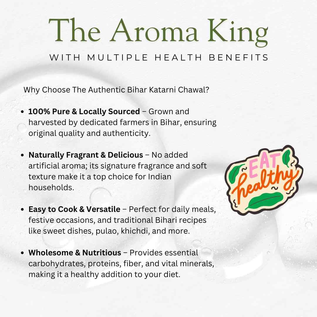 The Authentic Bihar Katarni Chawal (Bhagalpuri) – Naturally Fragrant Rice for Ceremonial & Daily Cooking