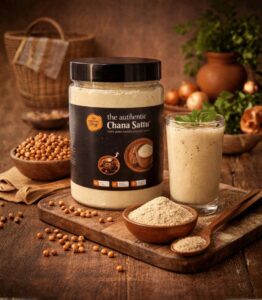 The Authentic Bihar Chana Sattu – 100% Pure & Traditional Superfood | High in Fibre & Protein ( 500 Gram )